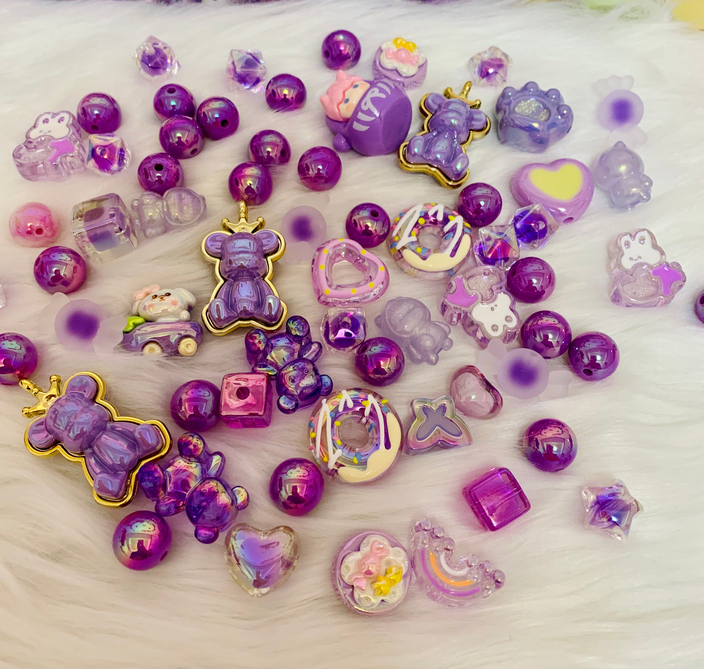 「Purple Beads」Multi Shapes Beads for any Pen and Chain Style FunBeauty Free Shipping over $30