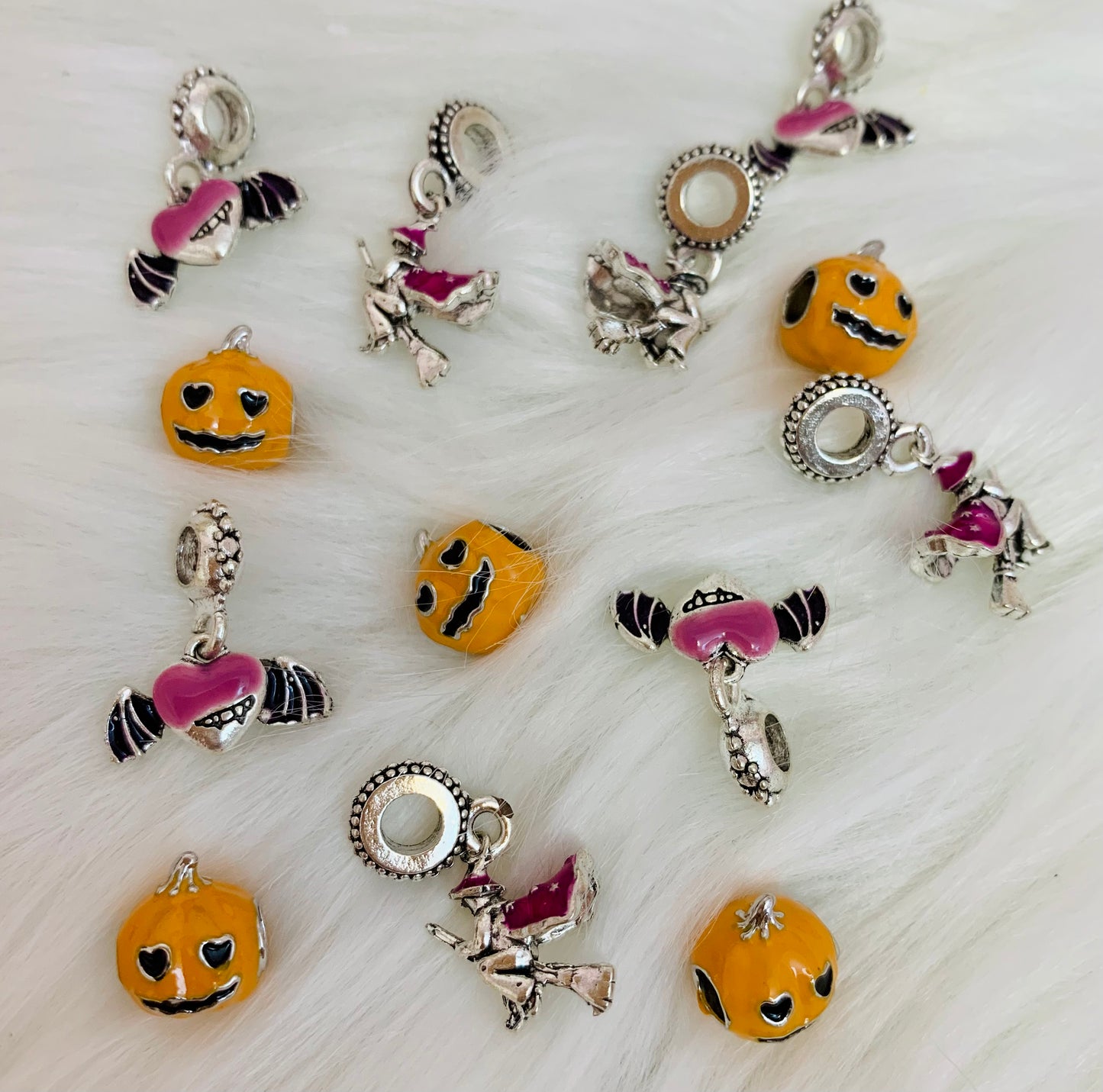 「Halloween Plating Metal」Pumpkin & Witch & Heart with Hole DIY Charm Collection FunBeauty Free Shipping over $30