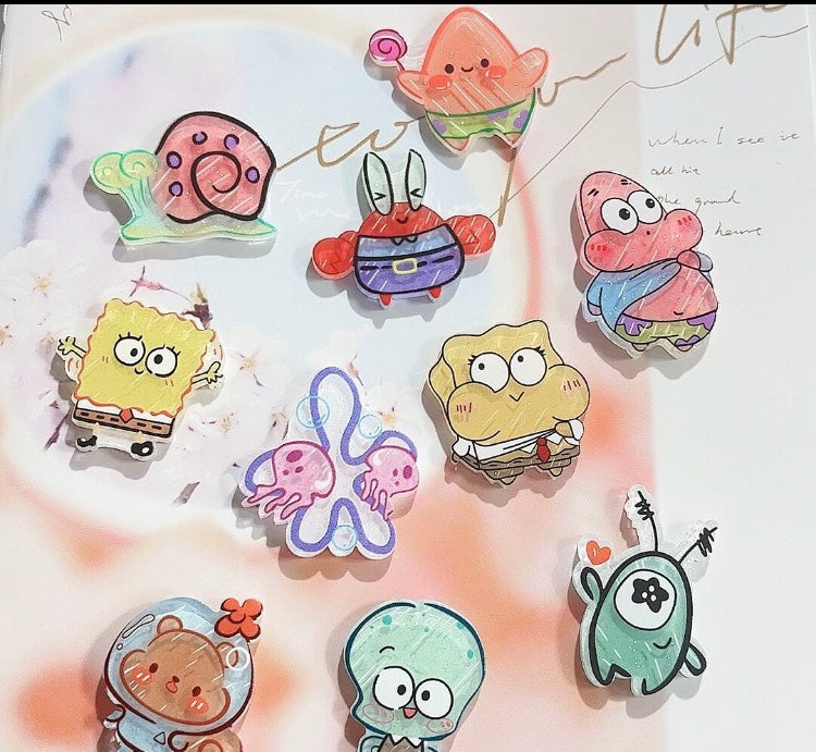 「Clearance - SpongeBob」Multi DIY Charm FunBeauty Free Shipping over $30