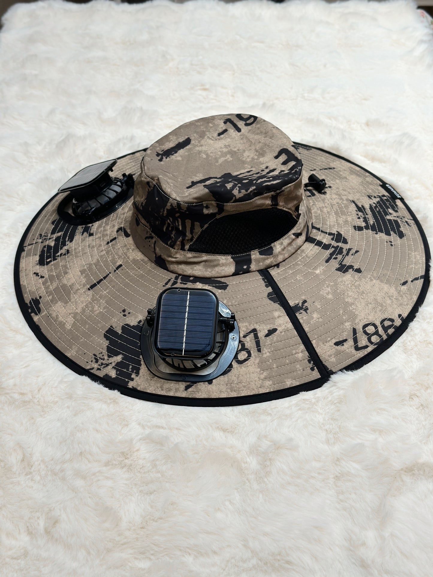 2025 Solar Fan Hat – Breathable, Waterproof, Wide-Brim Sun Hat with Built-in Fan for Outdoor & Fishing Use | Dual Power Options: Solar & Battery | 3-Speed Cooling | Stay Cool & Protected