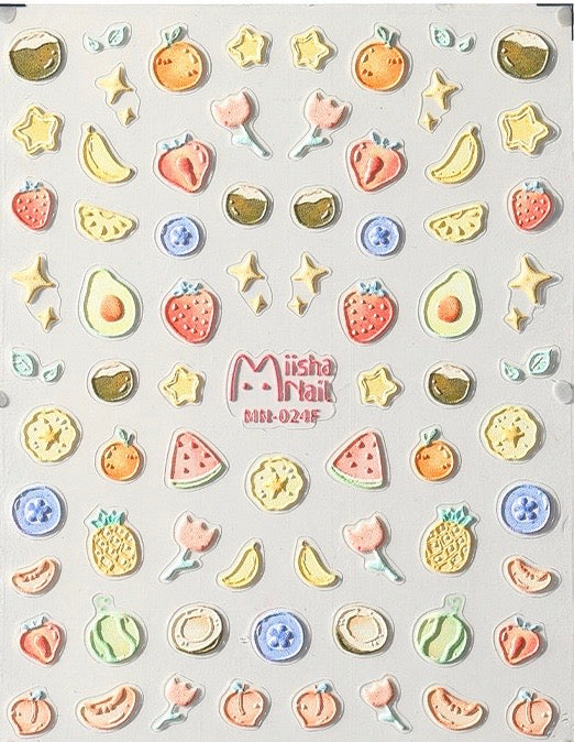 「3D Sticker」Butterfly | Bunny | Fruit Multi Shapes DIY Nail Charm FunBeauty Free Shipping over $30