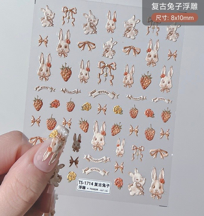 「3D Sticker」Butterfly | Bunny | Fruit Multi Shapes DIY Nail Charm FunBeauty Free Shipping over $30